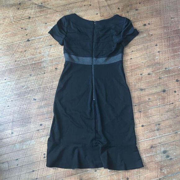 Muse business casual 2 knit ruffled hem little black dress - Picture 3 of 3